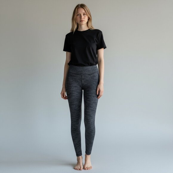 Lululemon Gray and Purple Low Rise 28” Leggings Pants Size 6 - Picture 6 of 6